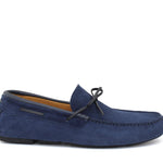 Drive in camoscio navy con riporti in pelle e fondo in gomma con inserti 6090FOLTRE 172 ROSSI 