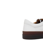 Sneakers in vitello morbido color crema con fondo in gomma 643LPCREM 639 ROSSI 
