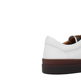 Sneakers in vitello morbido color crema con fondo in gomma 643LPCREM 639 ROSSI 
