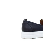 Slip on in vitello naturale blu sfumato con fondo in gomma leggera 9688DIXBLU 212  UN ROSSI 