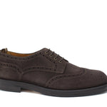 Derby stile inglese in camoscio testa di moro e fondo doppio cuoio con antiscivolo 164CHSMODC 74 ROSSI 