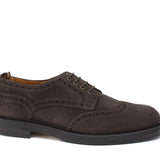 Derby stile inglese in camoscio testa di moro e fondo doppio cuoio con antiscivolo 164CHSMODC 74 ROSSI 