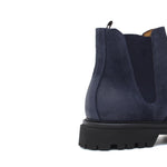 Stivaletto modello beatles in camoscio ingrassato blu e fondo in gomma leggera 881PHSSBLU 92 ROSSI 