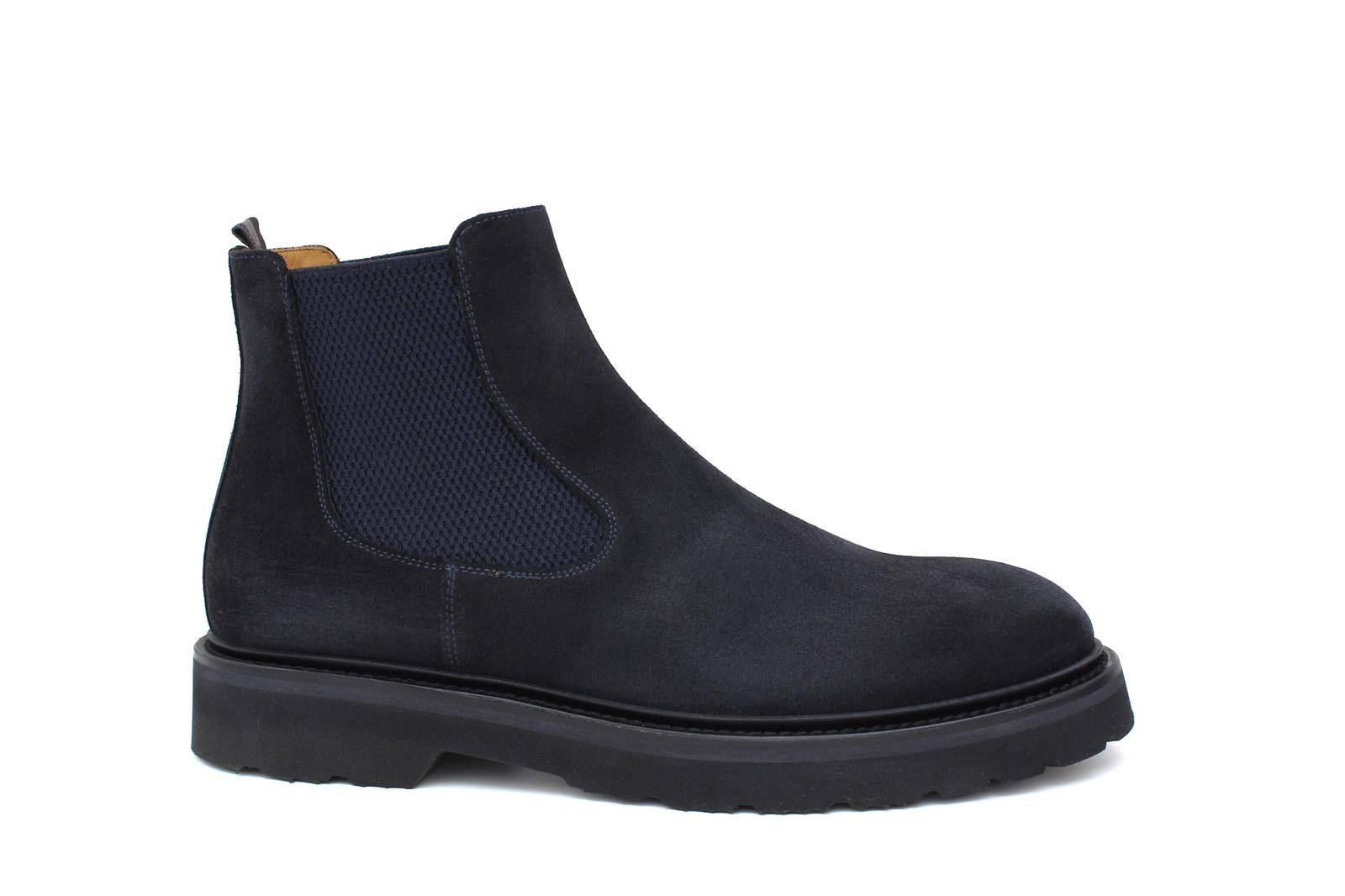 Beatles in camoscio color  blu e fondo in gomma leggera 9154CTPHSSBLU 204 ROSSI 