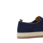 Slip on in camoscio color  navy con fondo in gomma intrecciato 1093FOLTR 629 ROSSI 
