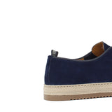 Slip on in camoscio color  navy con fondo in gomma intrecciato 1093FOLTR 629 ROSSI 