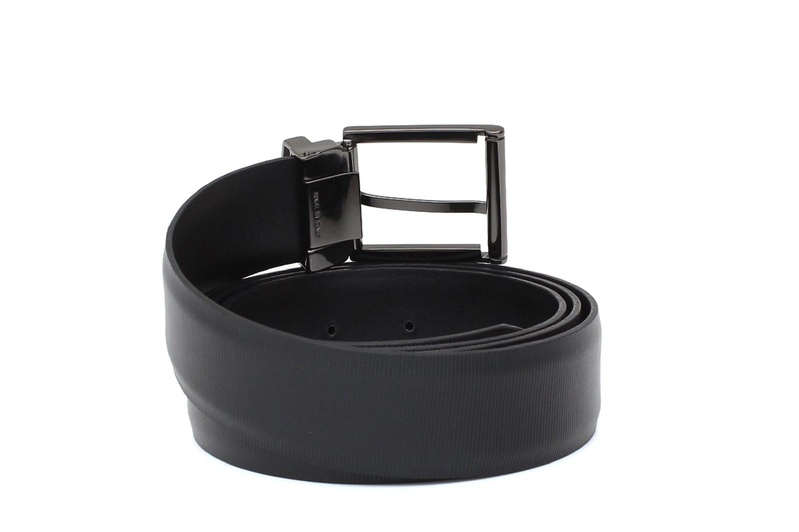 Cinta in vernice stampa velvet  nero h 35 con fibbia in canna di fucile F0304MCFLVELN 82 ROSSI 