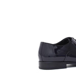 Francesina  in vernice blu  con  fondo in cuoio 607VBLU 987 ROSSI 