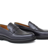 Mocassino in vitello spazzolato blu con fondo gomma leggera 6259GCBLU 1145 ROSSI 