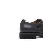 Monkstrap donna in vitello spazzolato nero con fondo in gomma leggera D219GCNE 14 ROSSI 