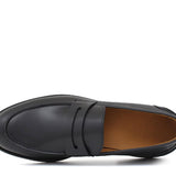 Mocassino in vitello a pieno fiore color nero con fondo in gomma leggera 6853GSNE 970 ROSSI 