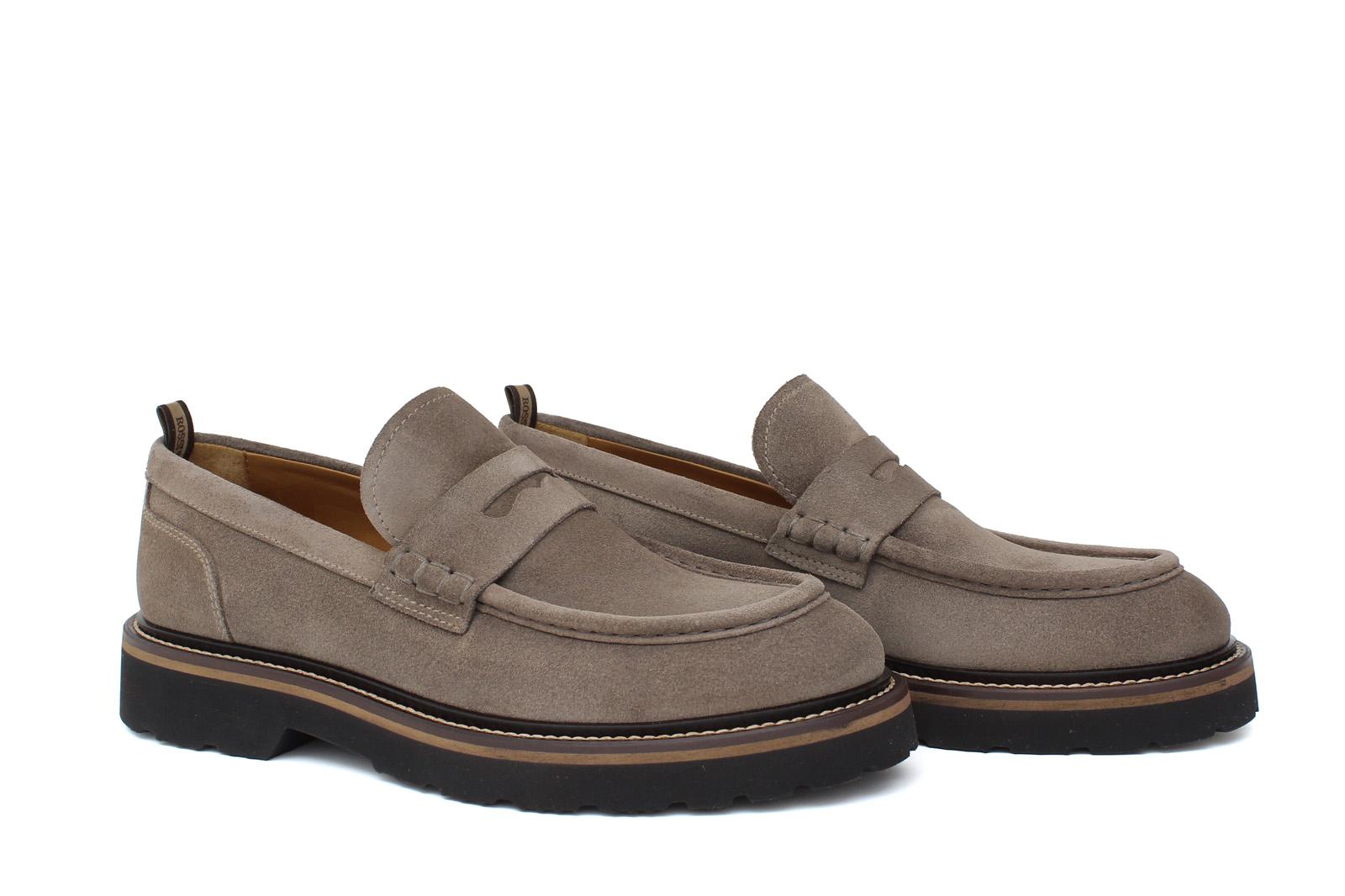 Mocassino stile ingegnere in suede sabbia e fondo gomma leggera 1223CHSBIS 1146 ROSSI 