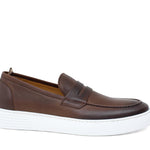 Slip on in vitello naturale marrone sfumato con fondo in gomma leggera 9688DCAS 354 ROSSI 