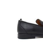 Mocassino in vitello naturale nero con fondo in gomma cucito 1457CDIXNE 274 ROSSI 