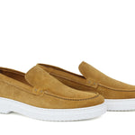 Mocassino in camoscio colore ocra con fondo in gomma leggera 1081SILMOS 1113 ROSSI 