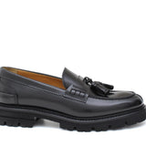 College donna stile inglese in vitello spazzolato nero  con fondo in gomma leggera D202RCNE 34 ROSSI 