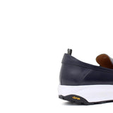 Mocassino con mappine  sportivo in vitello spazzolato blu con fondo vibram leggero 276CALB 456 ROSSI 