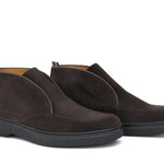 Polacchino con elastico centrale in camoscio ingrassato testa di moro e fondo gomma leggera 1238PHSMO 1058 ROSSI 