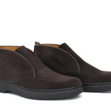 Polacchino con elastico centrale in camoscio ingrassato testa di moro e fondo gomma leggera 1238PHSMO 1058 ROSSI 