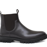 Stivaletto modello beatles in vitello spazzolato semilucido testa di moro con fondo in gomma leggera 457PCALTM 194 ROSSI 