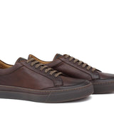 Sneakers in vitello naturale anticato marrone con fondo in gomma 643LVCAS 379 ROSSI 