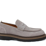 Mocassino stile ingegnere in suede roccia e fondo gomma leggera 1223CHSCLO 617 ROSSI 