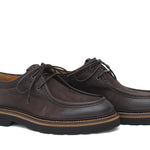 Stringata modello ingegnere in vitello nabuk testa di moro e fondo in gomma leggero 1252RETM 1084 ROSSI 