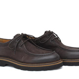 Stringata modello ingegnere in vitello nabuk testa di moro e fondo in gomma leggero 1252RETM 1084 ROSSI 