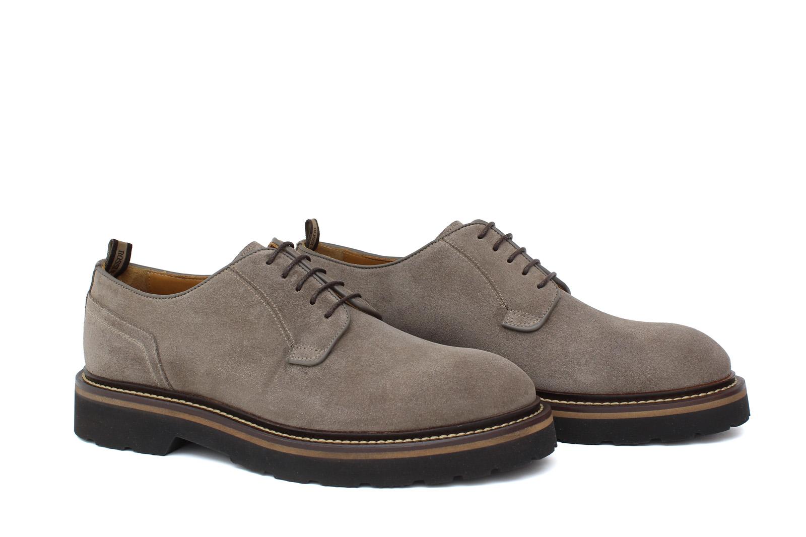 Derby in suede color sabbia e fondo in gomma leggera 9265HSBIS 1066 ROSSI 