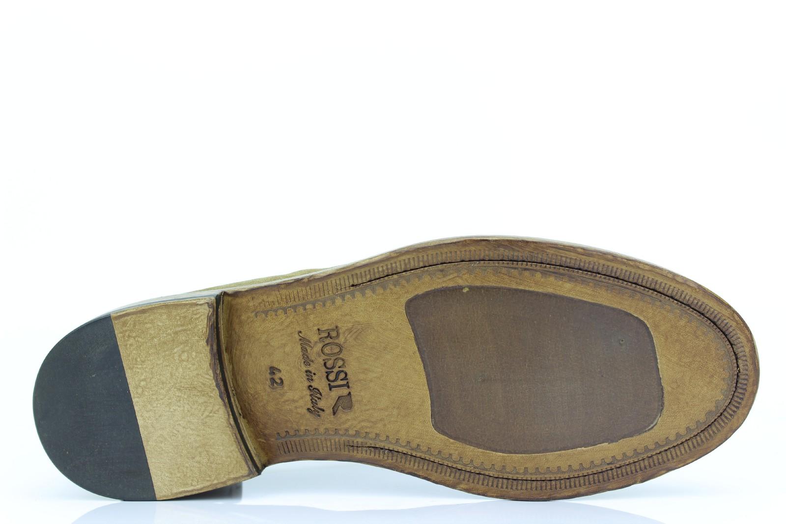 Derby in camoscio anticato color cuoio con fondo in cuoio antiscivolo cucito 8703SILAL 966 ROSSI 