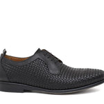 Derby in vitellino intrecciato color nero con fondo in gomma cucito blake 9645VTNE 308  UN ROSSI 