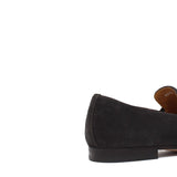Mocassino con accessorio lavorazione sacchetto intero in camoscio t. moro e fondo cuoio con inserto cucito 8690CFPE 1041 ROSSI 