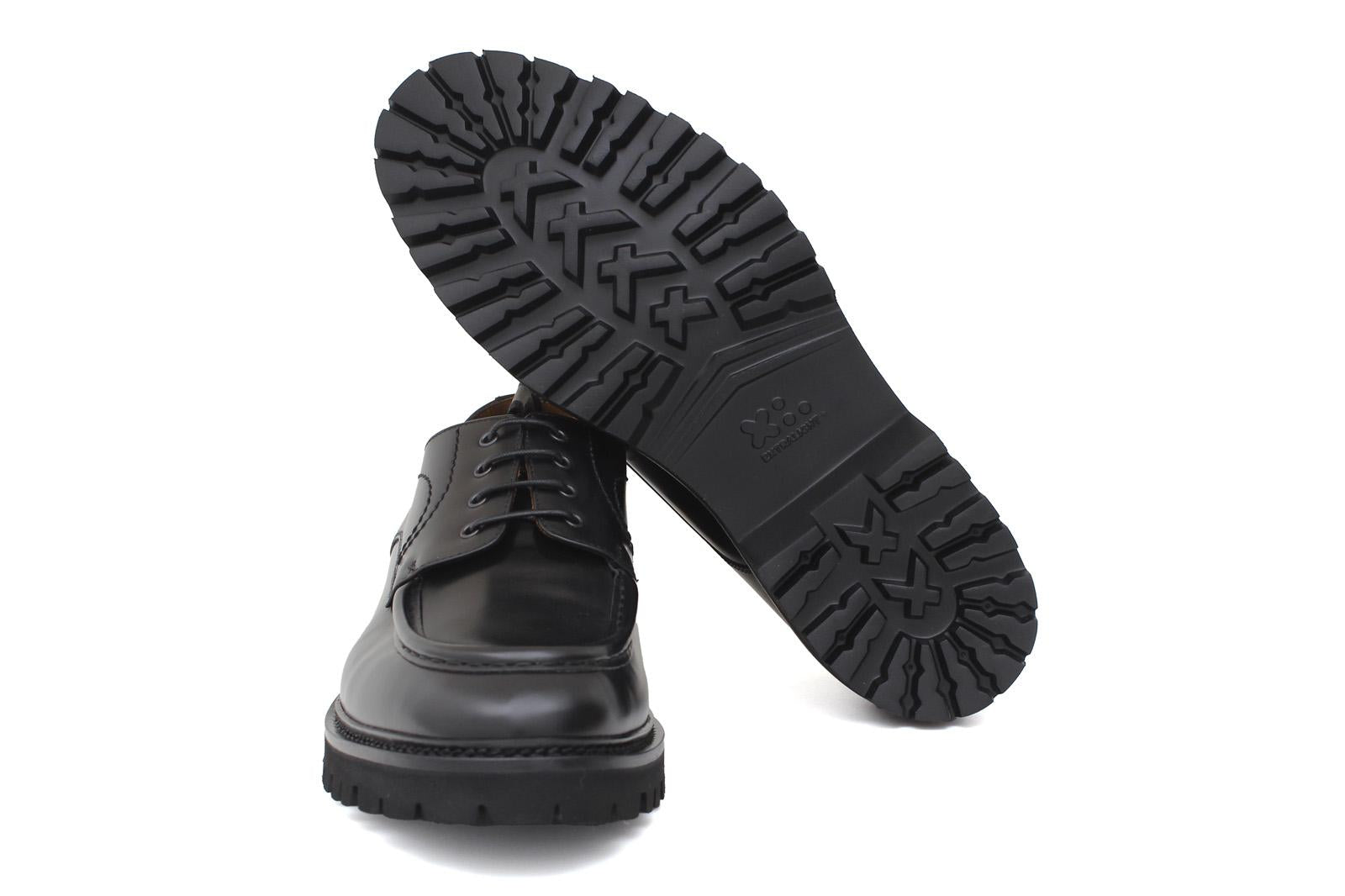 Derby in vitello spazzolato nero con fondo in gomma leggera 458CALNE 370 ROSSI 