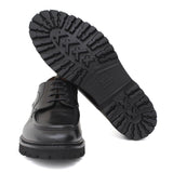 Derby in vitello spazzolato nero con fondo in gomma leggera 458CALNE 370 ROSSI 