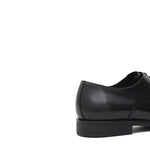 Francesina con puntalino in vitello spazzolato nero con fondo in  gomma<BR/> 300GOTNER 963 ROSSI 