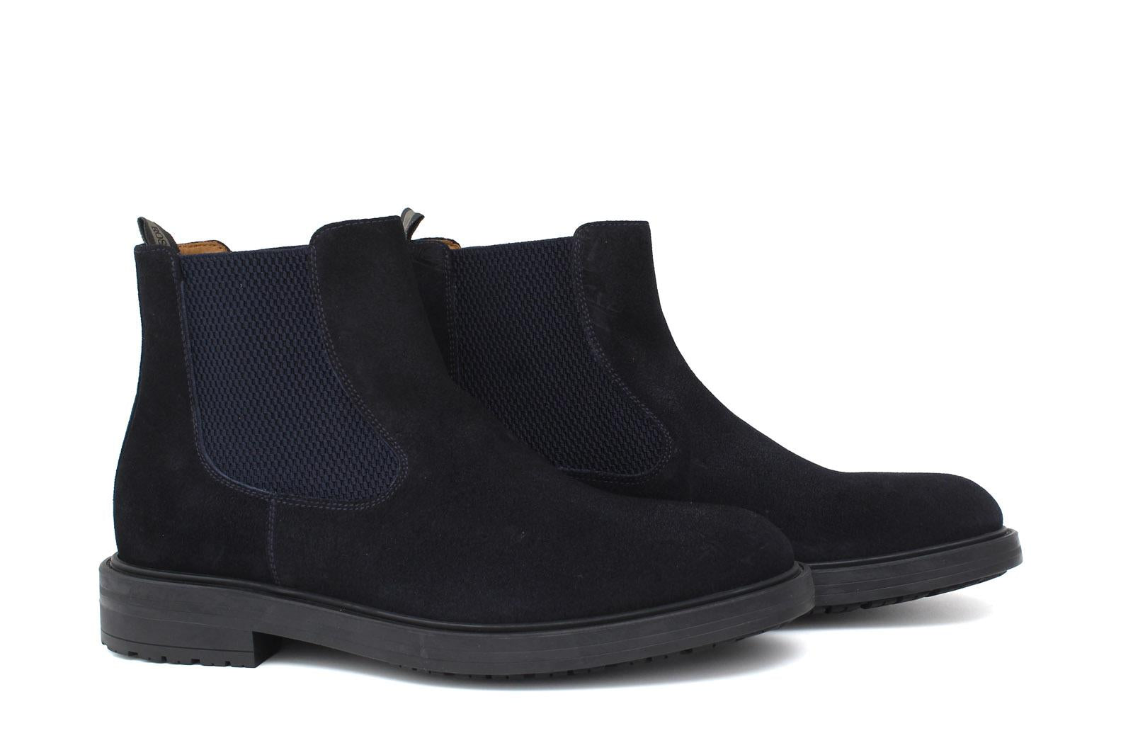 Stivaletto beatles in camoscio blu e fondo in gomma 9154CTPHSB 523 ROSSI 