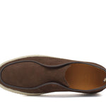 Slip on in camoscio color marrone con fondo in gomma intrecciato 1093FMUST 632 ROSSI 