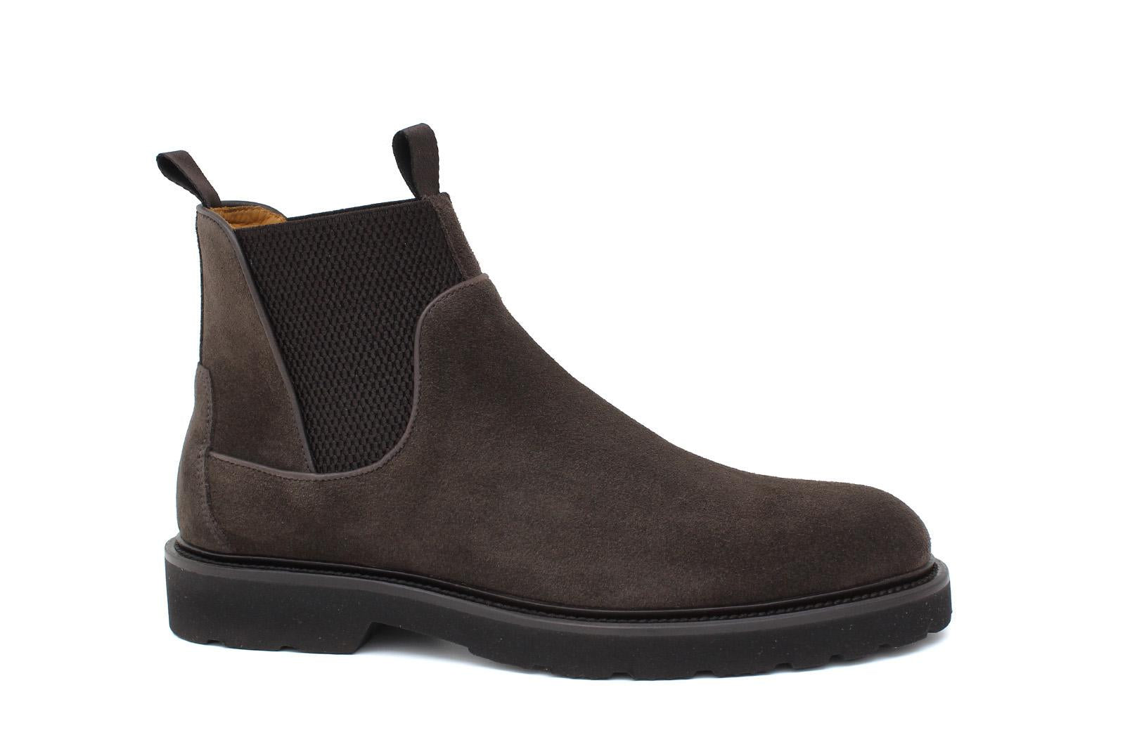 Stivaletto modello beatles in suede testa di moro  con fondo in gomma leggera 1281PCHSMO 173 ROSSI 