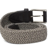 Cintura intrecciata elasticizzata nel colore marrone con fibbia h 35 in nikel F0438NKEPTM 118 ROSSI 