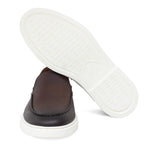 Mocassino in vitello naturale marrone sfumato con fondo gomma extralight 1476DCAS 507 ROSSI 
