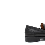 Mocassino College stile inglese in vitello naturale nero fondo gomma 5316GSENE 307 ROSSI 