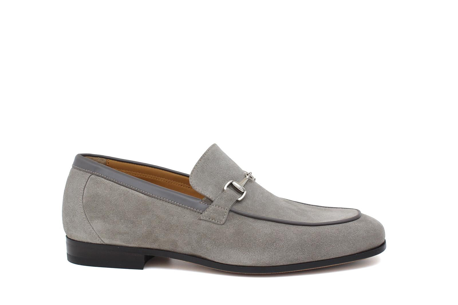 Mocassino con accessorio in suede color sabbia e fondo in cuoio con inserto antiscivolo 1465FLOOSS 67 ROSSI 