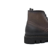Stivaletto stringato in cervo vegetale color fango scuro con fondo gomma leggera 9199PCVGRI 178 ROSSI 