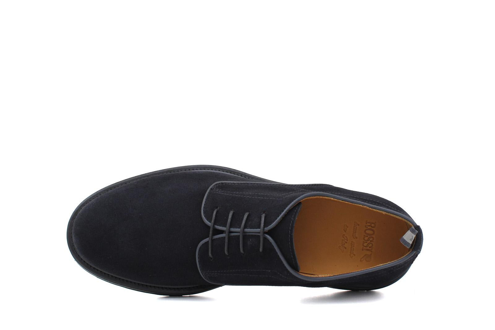 Derby in suede blu con fondo in gomma leggera 1279CHSSBLU 192 ROSSI 