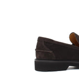 Mocassino college in suede testa di moro con fondo in gomma leggera 1552HSMO 190 ROSSI 