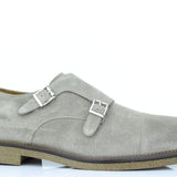 Doppia fibbia in camoscio taupe chiaro con fondo in gomma porosa leggera cucita 7728CFTAUP 34 ROSSI 