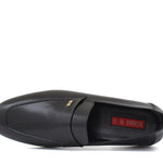 Mocassino in canguro colore nero e fondo in cuoio antiscivolo cucito blake 1542CANER 136 ROSSI 