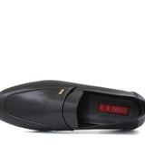 Mocassino in canguro colore nero e fondo in cuoio antiscivolo cucito blake 1542CANER 136 ROSSI 