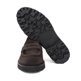 Mocassino donna stile ingegnere in suede testa di moro e fondo in gomma leggera D212HSMOD 11 ROSSI 