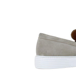 Slip on in camoscio colore  roccia e fondo in gomma leggera 1092FROC 405 ROSSI 